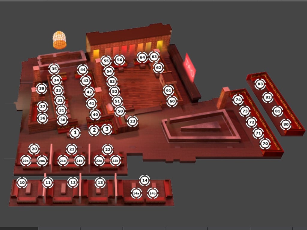 Tao Nightclub floor plan