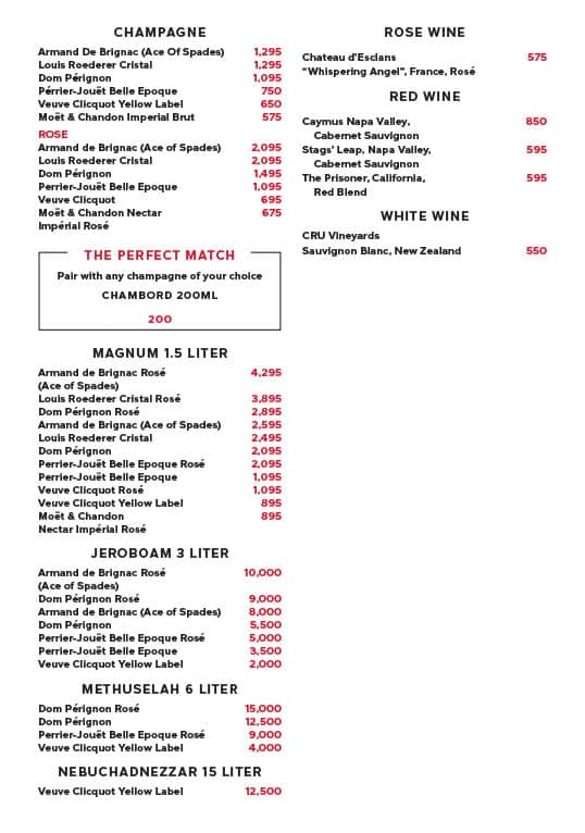 On The Record bottle prices